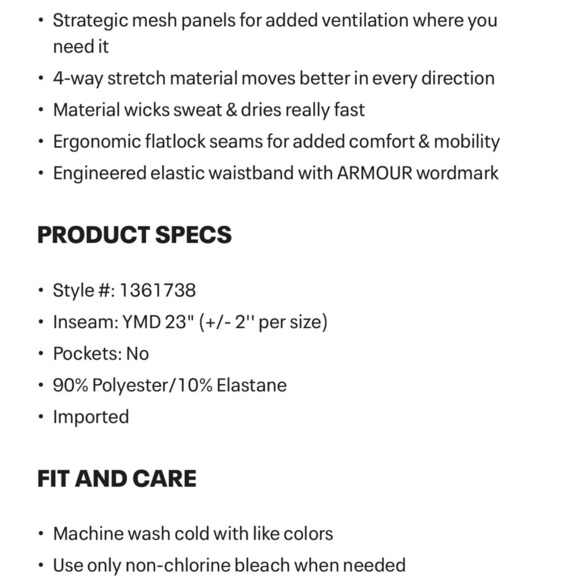 Under Armour Kids Gray Leggings - Picture 5 of 6